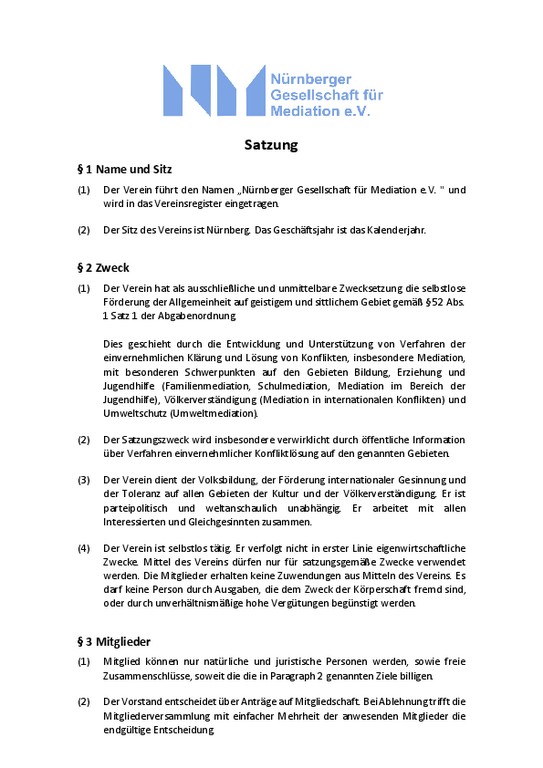 Satzung